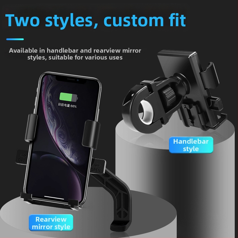 Držiak na telefón pre elektrické bicykle a motocykle – univerzálny plastový držiak, model Y02