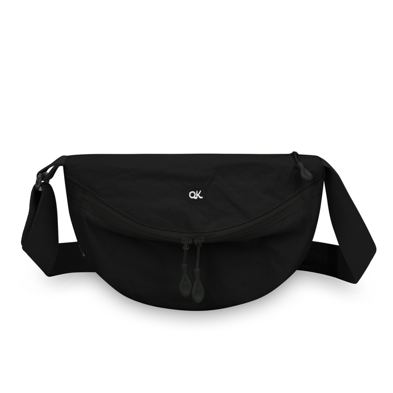 Geantă crossbody pentru femei, formă pătrată orizontală, nylon, fermoar, buzunar interior cu fermoar laminat, Primăvara 2025