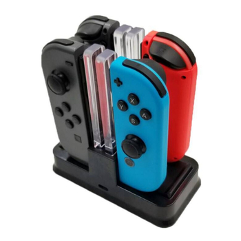 Φορτιστής βάσης Nintendo Switch για Joy-Con και Pro Controller – 4 θύρες φόρτισης, Type-C διεπαφή, Plug-and-Play, ABS πλαστικό, Πολύχρωμο LED ενδεικτικό