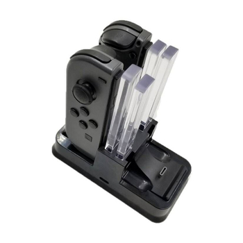 Φορτιστής βάσης Nintendo Switch για Joy-Con και Pro Controller – 4 θύρες φόρτισης, Type-C διεπαφή, Plug-and-Play, ABS πλαστικό, Πολύχρωμο LED ενδεικτικό