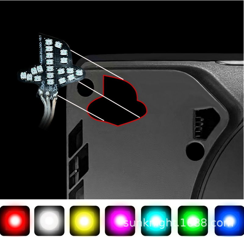 PS5 Pro Logo Svjetlo – USB Napajano Logo Atmosferska Lampa za PS5, 3.5×3.5 cm, KLFP004, kolingtech
