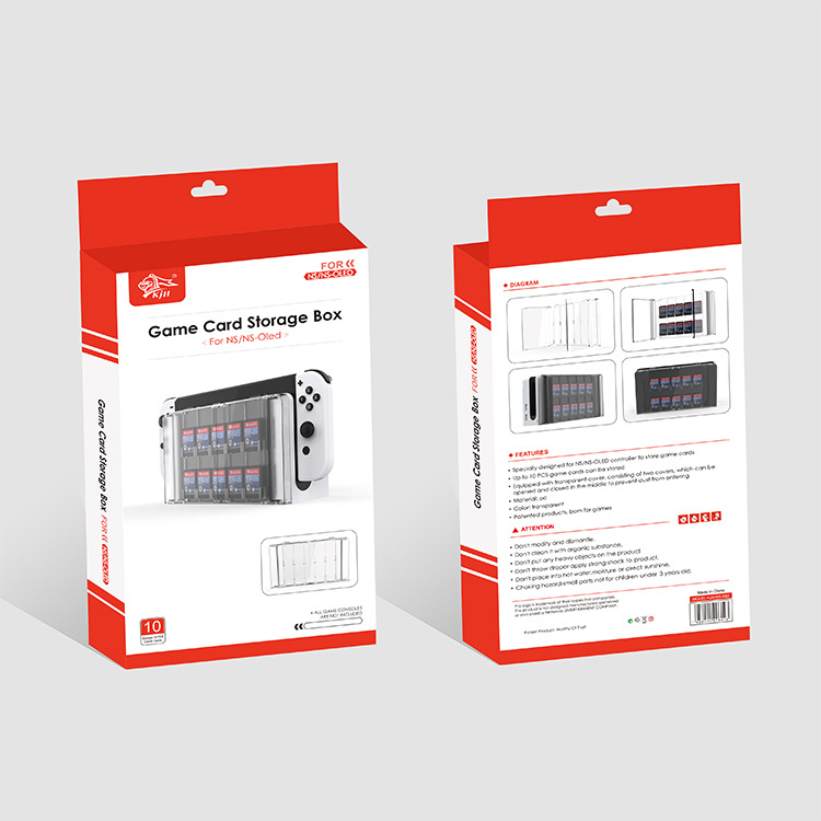 Box na skladovanie herných kariet pre Nintendo Switch OLED, kompatibilný s NS/NS OLED, PC materiál, OEM prispôsobenie, potlačené logo