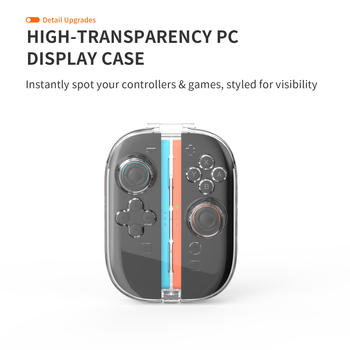 JYS Switch2 Joy-Con lijevi i desni kontroleri, kristalna kućica za kartice igara, prozirna PC kutija za pohranu (Model JYS-NS2311)
