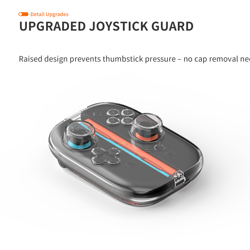 JYS Switch2 Joy-Con lijevi i desni kontroleri, kristalna kućica za kartice igara, prozirna PC kutija za pohranu (Model JYS-NS2311)