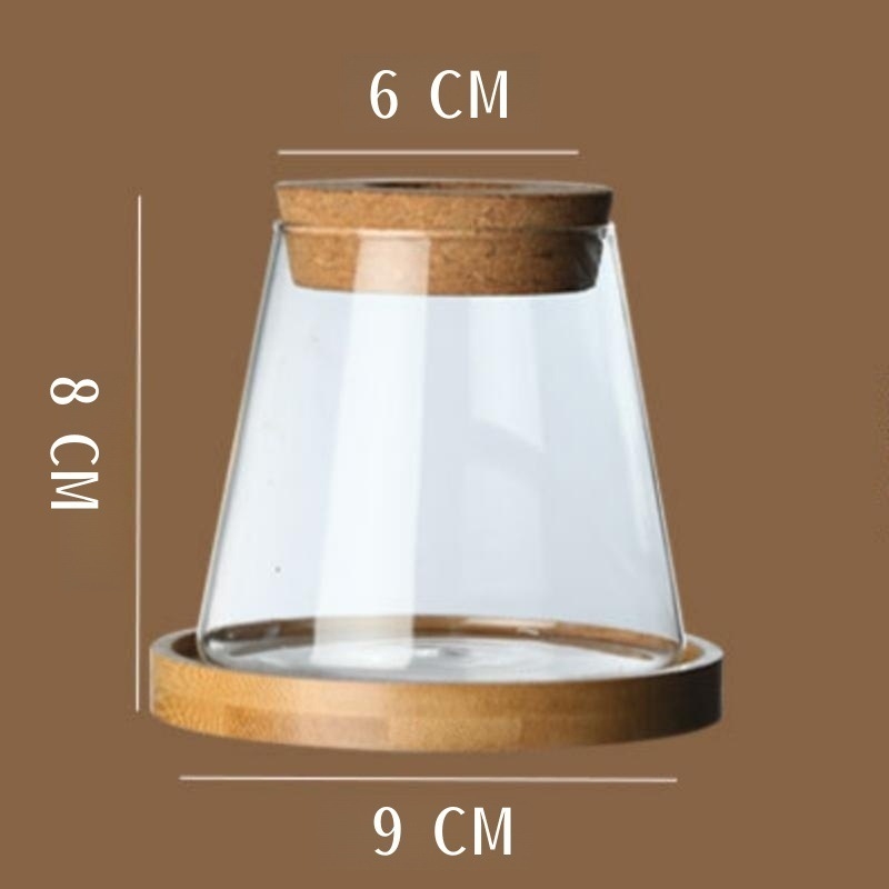 Vulkāniskais mikrou ainavu pudele – augstas borosilikāta stikla, Independence zīmols, kartona iepakojums, galda dekors