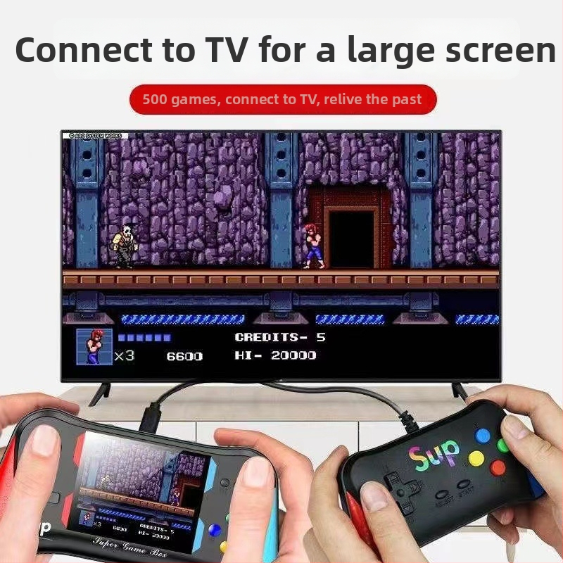 Prenosná retro herná konzola pre dvoch hráčov, 8-bitový OS, 256 MB pamäti, USB rozhranie