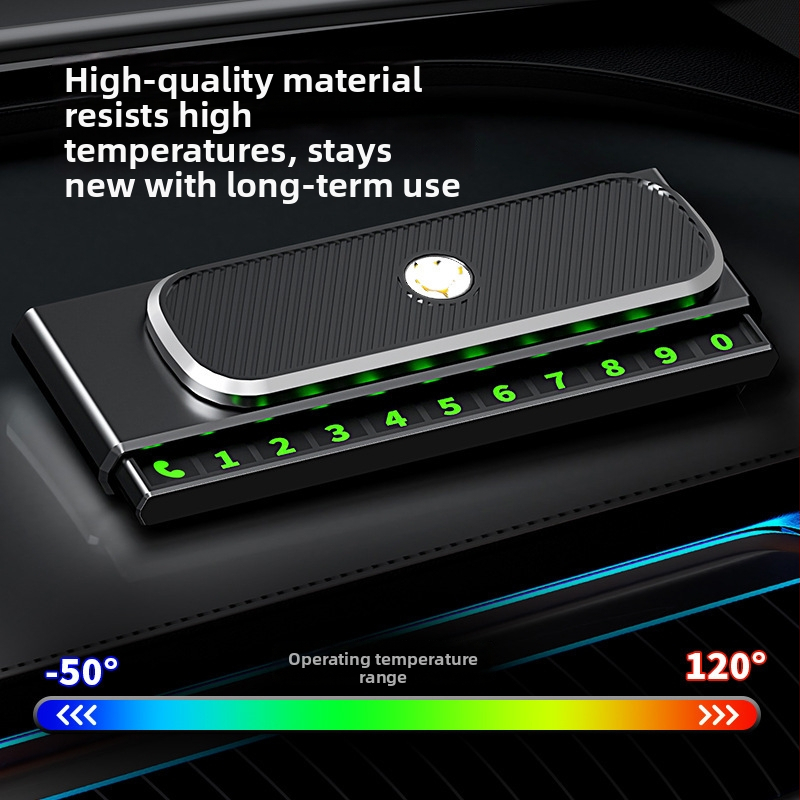 Pagaidu stāvvietas kartīte automobiļim, centrālās konsole dekors, plastmasa, modelis Leyi, bez logotipa, bez personalizācijas