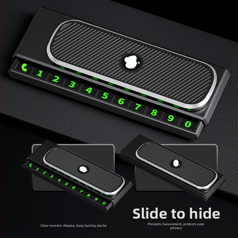 Pagaidu stāvvietas kartīte automobiļim, centrālās konsole dekors, plastmasa, modelis Leyi, bez logotipa, bez personalizācijas