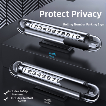 Naboo Road G3 metāla automobiļa tālruņa numura displeja plāksne – pagaidu stāvvietas numura displejs, svars 100 g