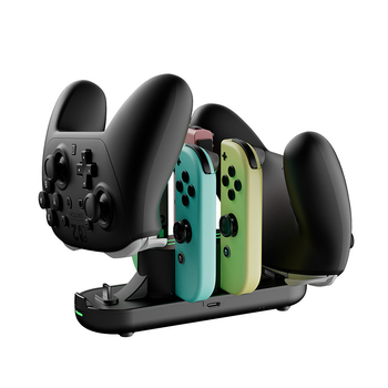 Šest-u-jedan nosač za punjenje Switch OLED kontrolera | kompatibilno s PS5 i Xbox kontrolerima | USB-C | ABS