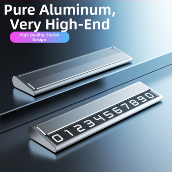 Metāla pagaidu parkošanās numuru plāksīte automašīnai, Naboo Road, modelis BQ, slēpta tipa, iekšējā auto dekorācijai