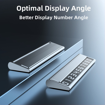 Metāla pagaidu parkošanās numuru plāksīte automašīnai, Naboo Road, modelis BQ, slēpta tipa, iekšējā auto dekorācijai