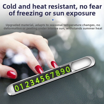 Slēgta metāla automašīnas stāvvietas plāksne, spīd, ar logotipa druku