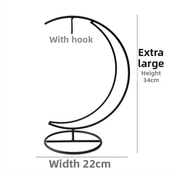 Dzelzs āķis ar mēness rāmi - ģeometriska forma, pastorālais stils, izliešana zem spiediena