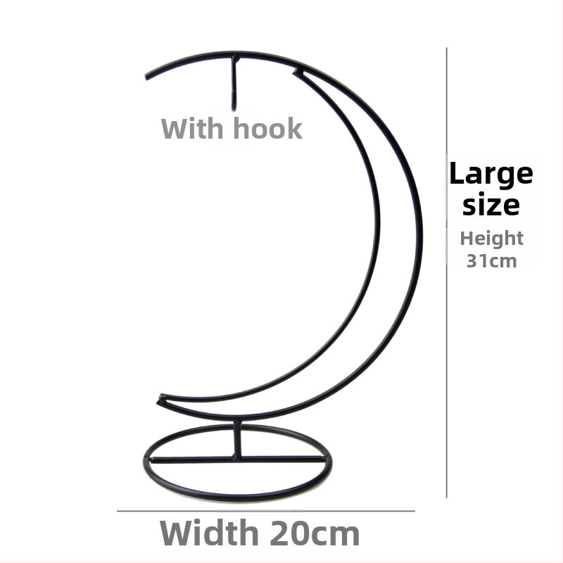 Dzelzs āķis ar mēness rāmi - ģeometriska forma, pastorālais stils, izliešana zem spiediena