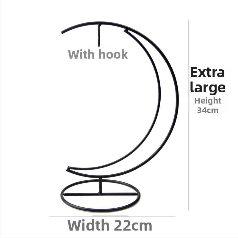 Dzelzs āķis ar mēness rāmi - ģeometriska forma, pastorālais stils, izliešana zem spiediena