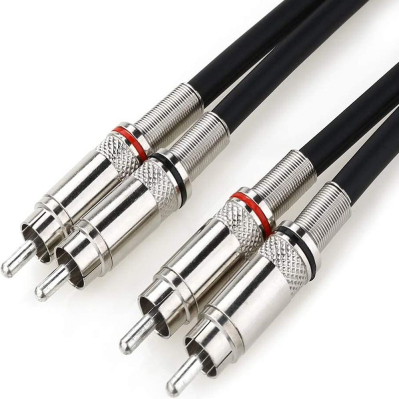 DX 011 2RCA to 2RCA Lotus audio/video kabel – niklani, jezgro od čistog bakra, bakreni vodiči bez oksidacije, za računalo i TV