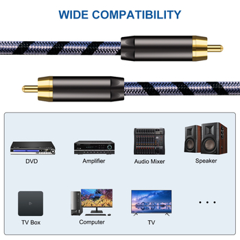 Green Lan RCA koaksijalni lotus audio kabel, muško–muški, za mikser, zvučnik, pojačalo, CD player i TV zvuk.