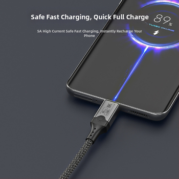 USB4 USB-C datu kabelis, 40Gbps, 8K video, 240W ātra uzlāde, CCC sertificēts