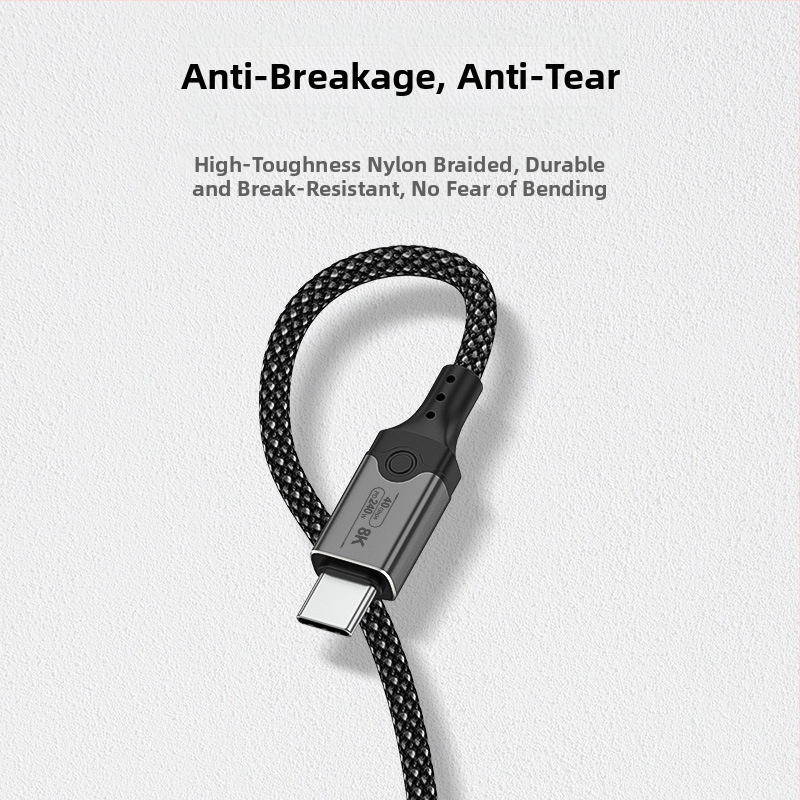 USB4 USB-C datu kabelis, 40Gbps, 8K video, 240W ātra uzlāde, CCC sertificēts