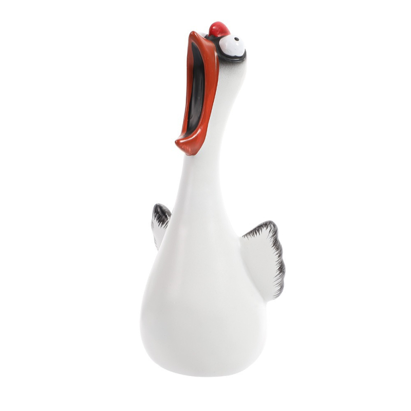 Διακοσμητικό ρητίνης με κοτόπουλο που φωνάζει για τον κήπο, καρτούν στυλ, χειροτεχνία ρητίνης, κατάλληλο ως δώρο