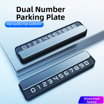 Gaismots metāla īslaicīgs stāvvietas plakats ar kontakttelefonu, modelis T2, logotipa drukāšanas iespēja, pielāgojama