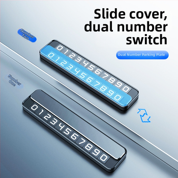 Gaismots metāla īslaicīgs stāvvietas plakats ar kontakttelefonu, modelis T2, logotipa drukāšanas iespēja, pielāgojama