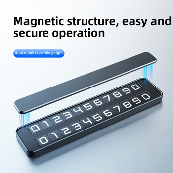 Gaismots metāla īslaicīgs stāvvietas plakats ar kontakttelefonu, modelis T2, logotipa drukāšanas iespēja, pielāgojama