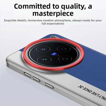 Vivo X200 Ultra / X200 Pro vāciņš ar divu tonusu ādas tekstūru, elektroplatinēts kameras stils, triecienizturīgs un pret pirkstu nospiedumiem