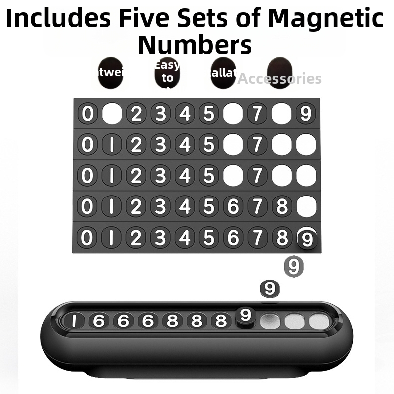 Pagaidu stāvvietas plāksne ar magnētisku stiprinājumu, modelis X07, materiāls plastmasa, izcelsme Shenzhen, logotipa druka pieejama