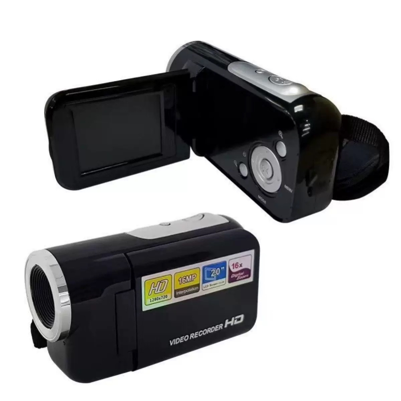 DV20 Mini Cameră Digitală cu Senzor CMOS, Zoom optic 16x, Rezoluție 16 MP, Memorie internă 16 GB