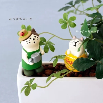 Smolena mini vrtna dekoracija s motivom mačke – japanski zakka stil, za posude i uređenje vrta