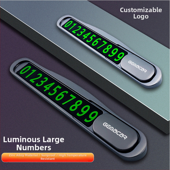 Slēpta metāla automobiļa stāvvietas plāksne TC002 ar logotipa drukāšanu un pielāgošanu