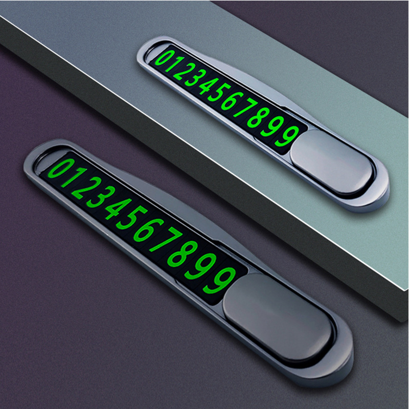 Slēpta metāla automobiļa stāvvietas plāksne TC002 ar logotipa drukāšanu un pielāgošanu