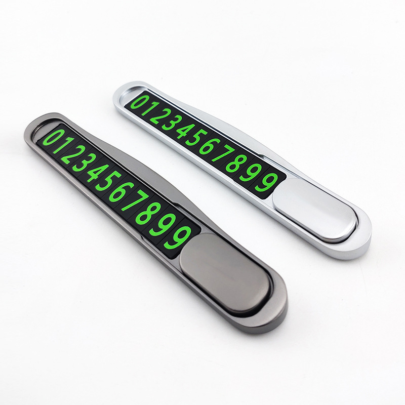 Slēpta metāla automobiļa stāvvietas plāksne TC002 ar logotipa drukāšanu un pielāgošanu