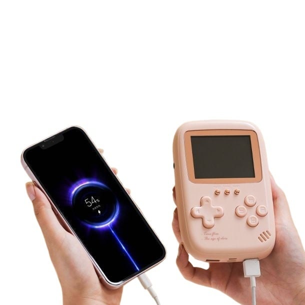 Consolă portabilă de jocuri 500 în 1, baterie externă de 10.000 mAh, duală, FC Retro Mini