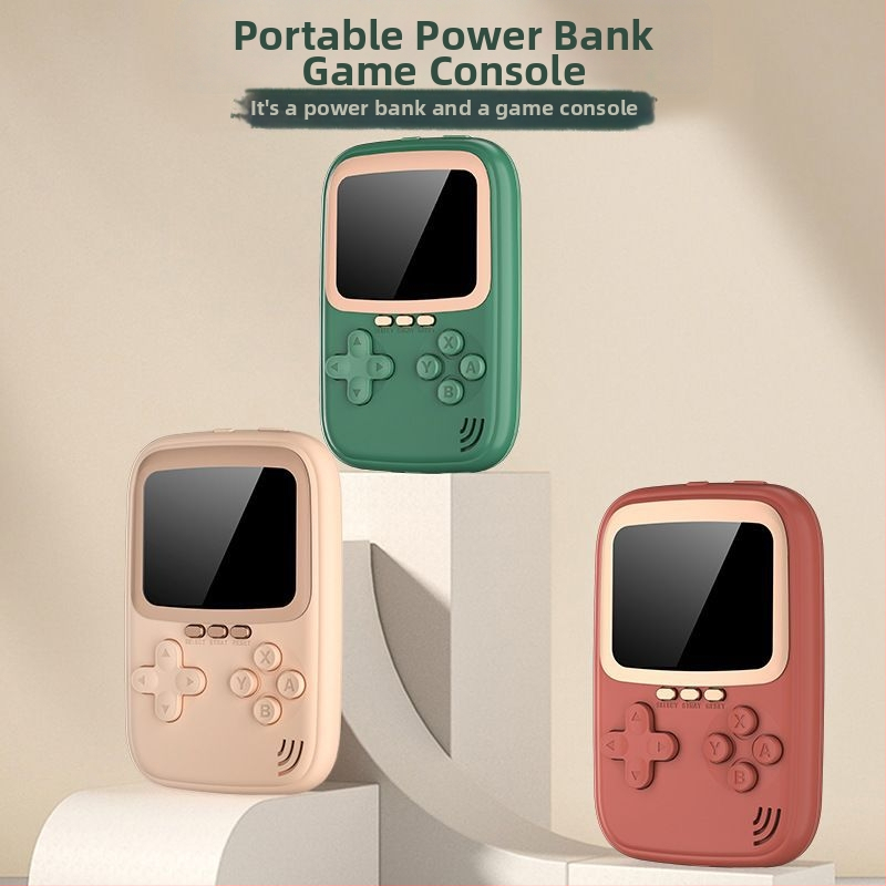 Prenosná herná konzola 500 v 1, powerbank 10 000 mAh, dvojitá funkcia, FC retro mini