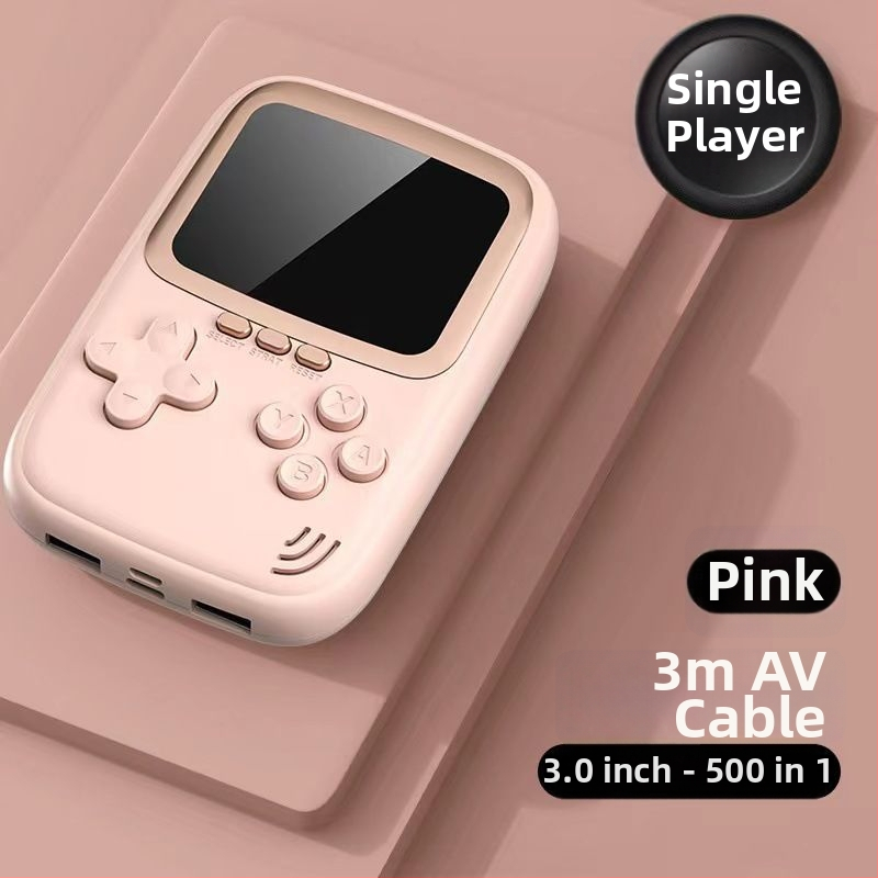 Prenosná herná konzola 500 v 1, powerbank 10 000 mAh, dvojitá funkcia, FC retro mini