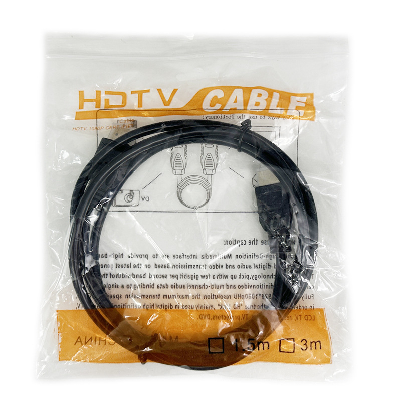 Cablu HDMI cu mufe placate cu aur, conductor din cupru, lungime 1,5–30 m, diametru exterior 7,0 mm, HDMI 1.4 cu suport 3D