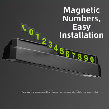 Laika parkošanas zīme ar slēptu automa numuru un logotipu (Materiāls: Plastmasa; Pielāgojama apstrāde; Drukāts LOGO; Licencējama privātā zīmoga etiķete; Tips: Slēpts)