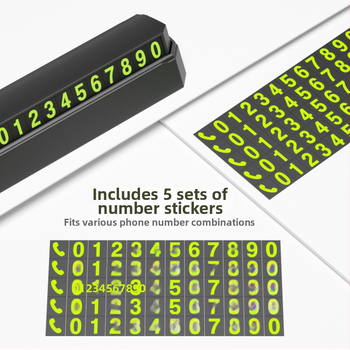 Laika parkošanas zīme ar slēptu automa numuru un logotipu (Materiāls: Plastmasa; Pielāgojama apstrāde; Drukāts LOGO; Licencējama privātā zīmoga etiķete; Tips: Slēpts)