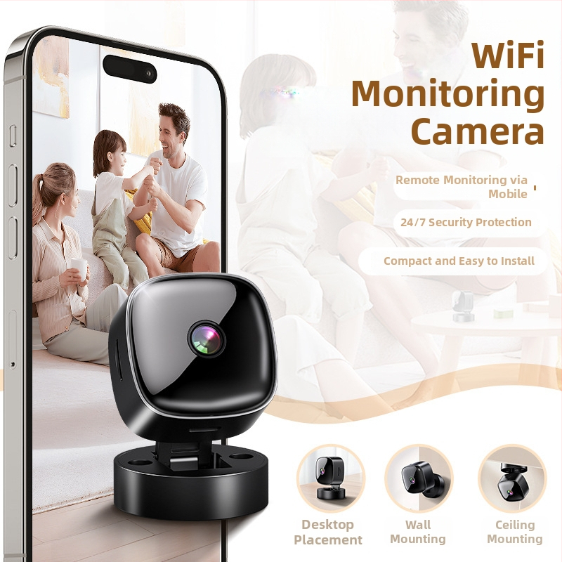 Iekštelpu WiFi novērošanas kamera ar platleņķa lēcu, 1080p, nakts redzamība, vadība caur mobilo lietotni