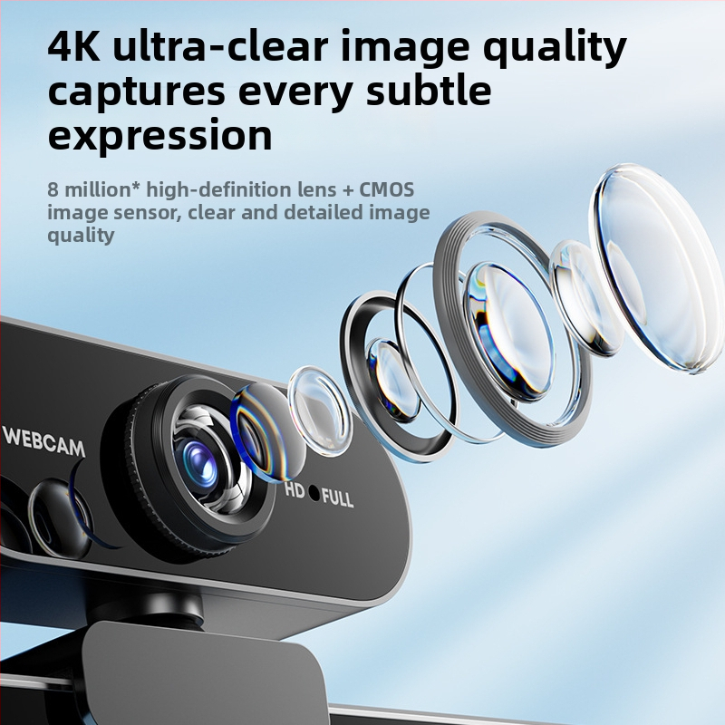 USB tīmekļkamera darbvirsmas un klēpjdatora datoriem, 1920x1080, 2.0MP sensors, USB 2.0, Plug-and-Play, iekšējais mikrofons