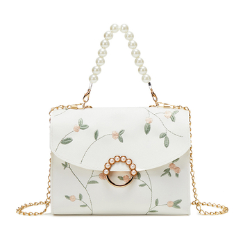Geantă mică pătrată din PU, cu lanț decorativ, stil stradal, crossbody cu închidere acoperită, buzunar interior cu fermoar și buzunar pentru telefon