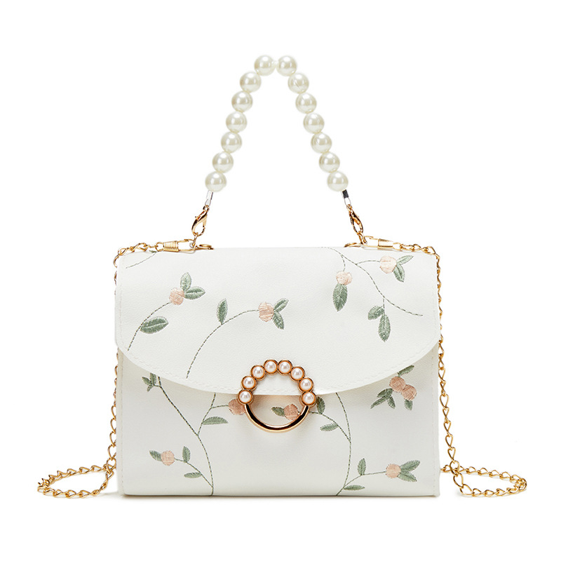 Geantă mică pătrată din PU, cu lanț decorativ, stil stradal, crossbody cu închidere acoperită, buzunar interior cu fermoar și buzunar pentru telefon