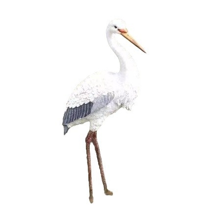 Lifelike egret resin statue for outdoor garden decor - Chinese-style resin crafts