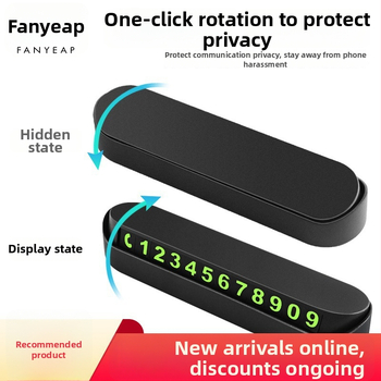 Panyi Autovietņu Parkošanas Numeru Plāksne – Auto Uzstādāma Pagaidu Telefona Numura Plāksne Parkēšanai (Digitālā, Materiāls: Cits, Bez Pielāgošanas)