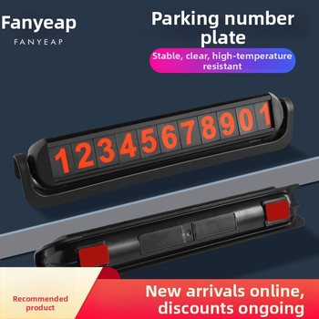 Panyi Autovietņu Parkošanas Numeru Plāksne – Auto Uzstādāma Pagaidu Telefona Numura Plāksne Parkēšanai (Digitālā, Materiāls: Cits, Bez Pielāgošanas)