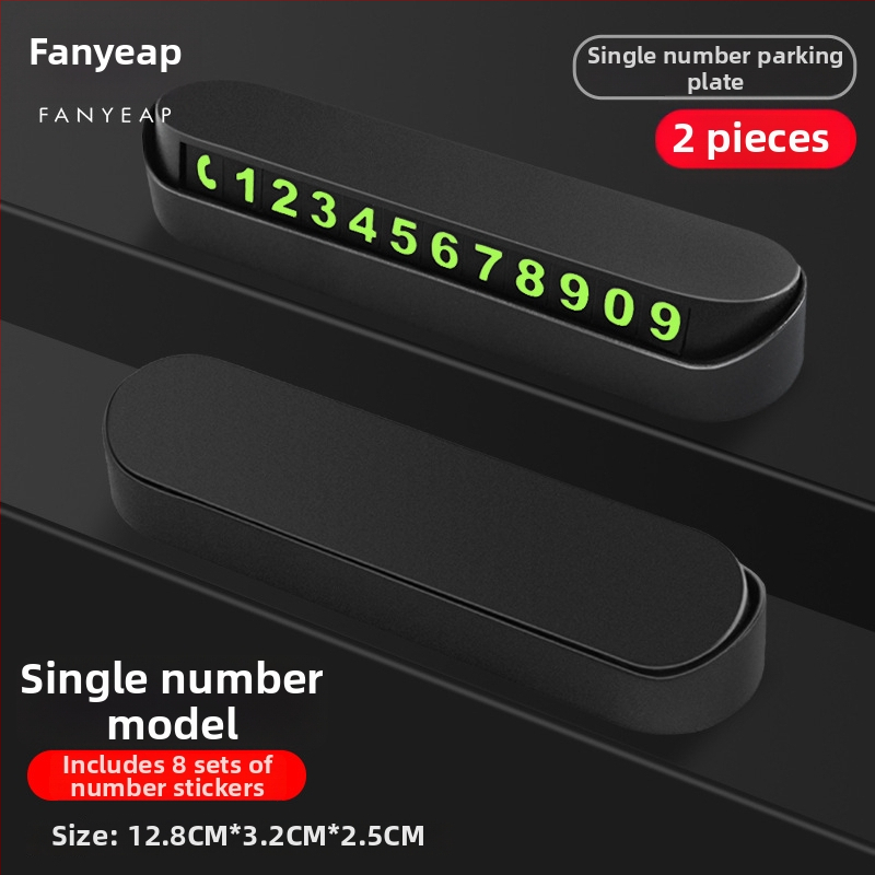 Panyi Autovietņu Parkošanas Numeru Plāksne – Auto Uzstādāma Pagaidu Telefona Numura Plāksne Parkēšanai (Digitālā, Materiāls: Cits, Bez Pielāgošanas)