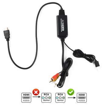 AV į HDMI adapteris, Modelis 998, 1080P, TV/monitoriui, Nuotolinis pažadinimas nepalaikomas